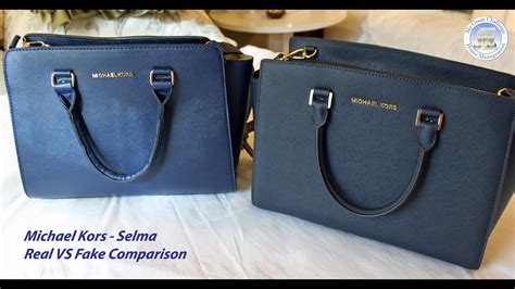 michael kors selma fake vs real|michael kors bag text.